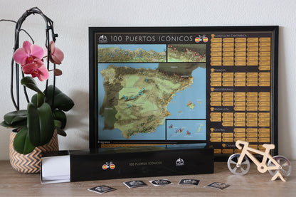100 Puertos Icónicos – Mapa ciclista para rascar de España